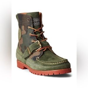 Polo Ralph Lauren Ranger Suede & Camo Canvas Boots
